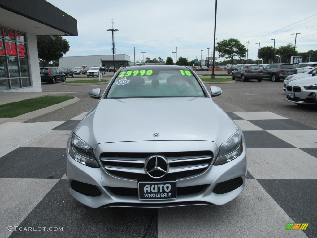 2018 C 300 Sedan - Diamond Silver Metallic / Silk Beige/Black photo #2