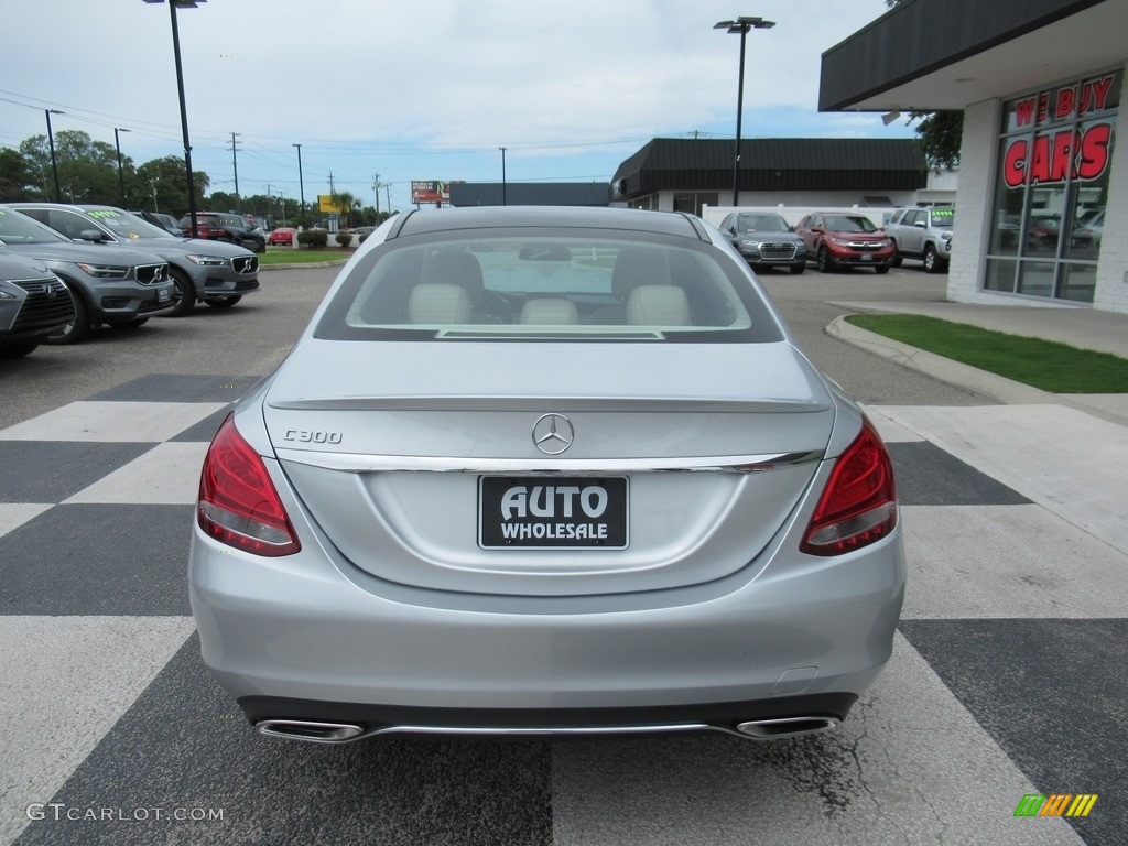 2018 C 300 Sedan - Diamond Silver Metallic / Silk Beige/Black photo #4