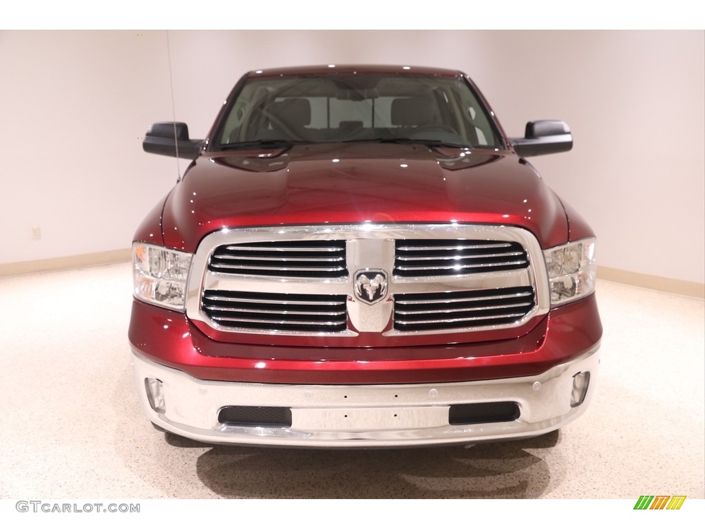 2018 1500 Big Horn Crew Cab 4x4 - Delmonico Red Pearl / Black/Diesel Gray photo #2