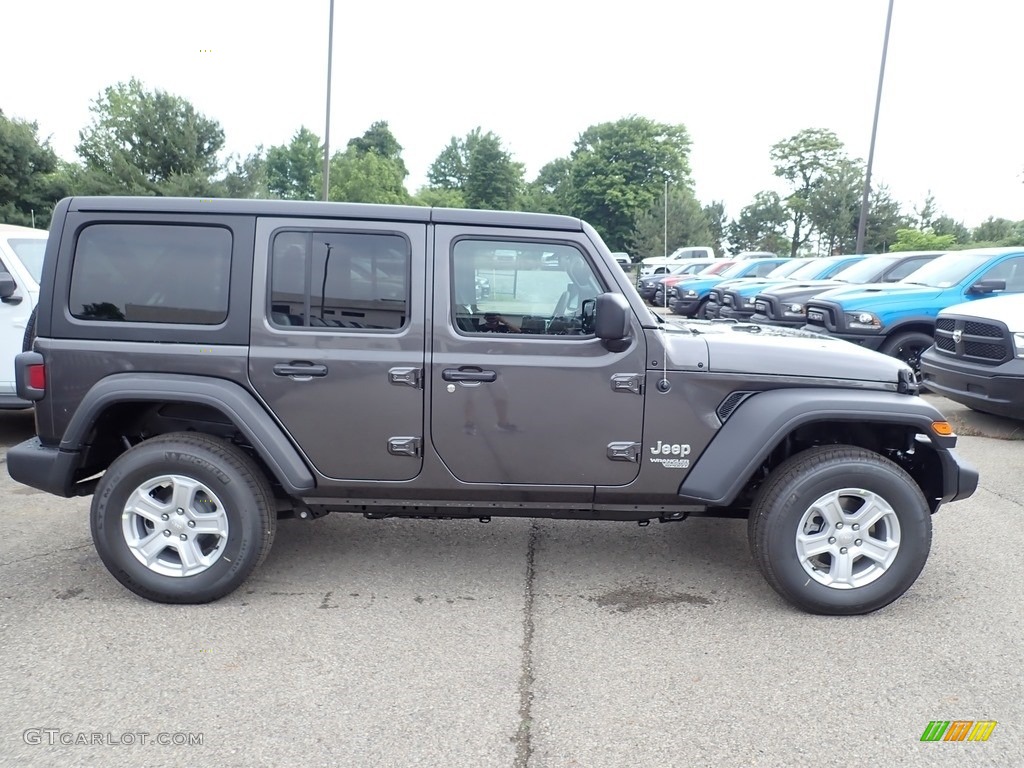 Granite Crystal Metallic 2020 Jeep Wrangler Unlimited Sport 4x4 Exterior Photo #138407808