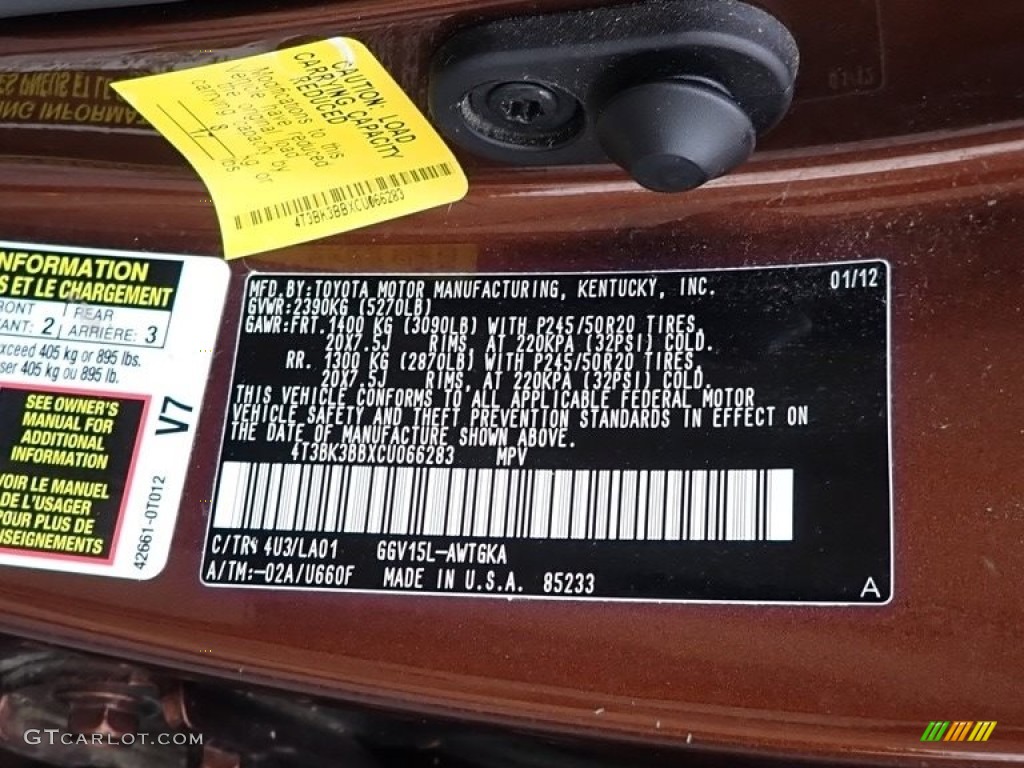 2012 Venza Limited AWD - Sunset Bronze Mica / Ivory photo #17