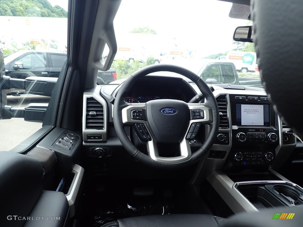 2020 Ford F250 Super Duty Lariat Crew Cab 4x4 Black Steering Wheel Photo #138410259