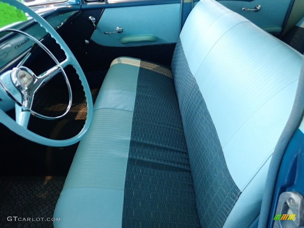 Larkspur Blue/Harbor Blue Interior 1957 Chevrolet Bel Air Sedan Photo #138410286