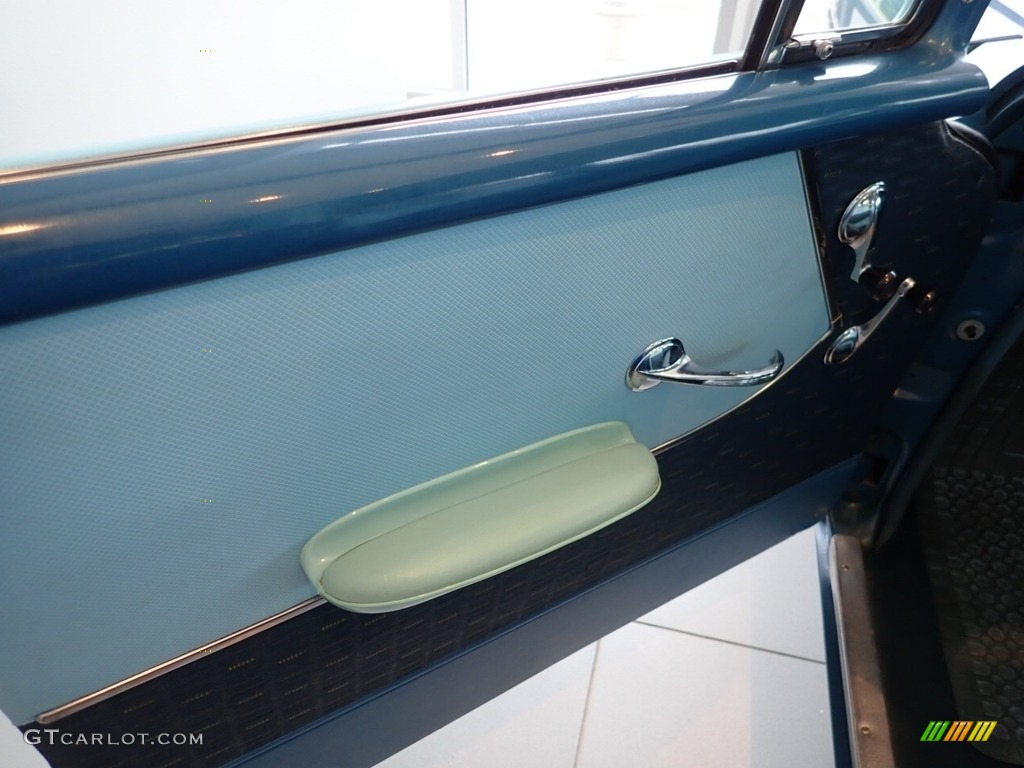 1957 Chevrolet Bel Air Sedan Larkspur Blue/Harbor Blue Door Panel Photo #138410364