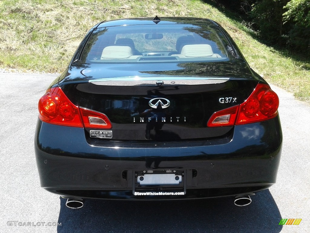 2011 G 37 x AWD Sedan - Black Obsidian / Wheat photo #9