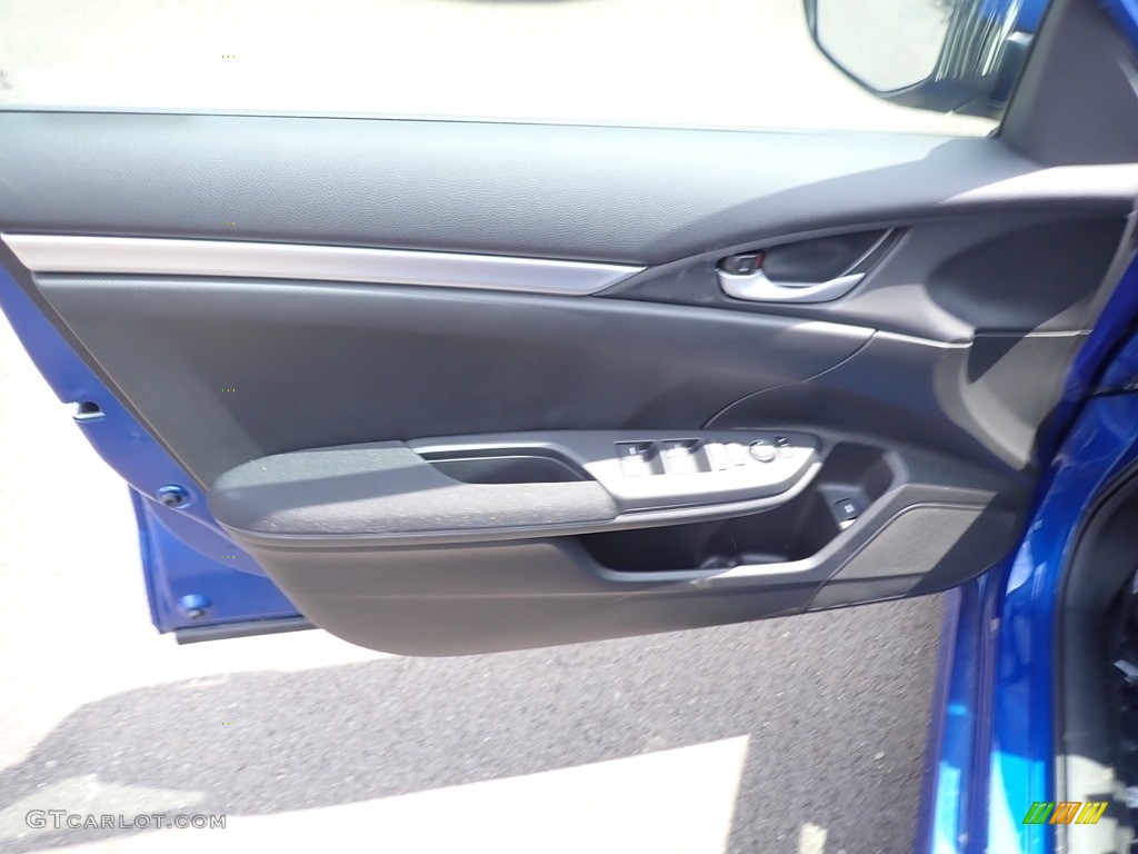 2020 Civic LX Sedan - Aegean Blue Metallic / Black photo #12