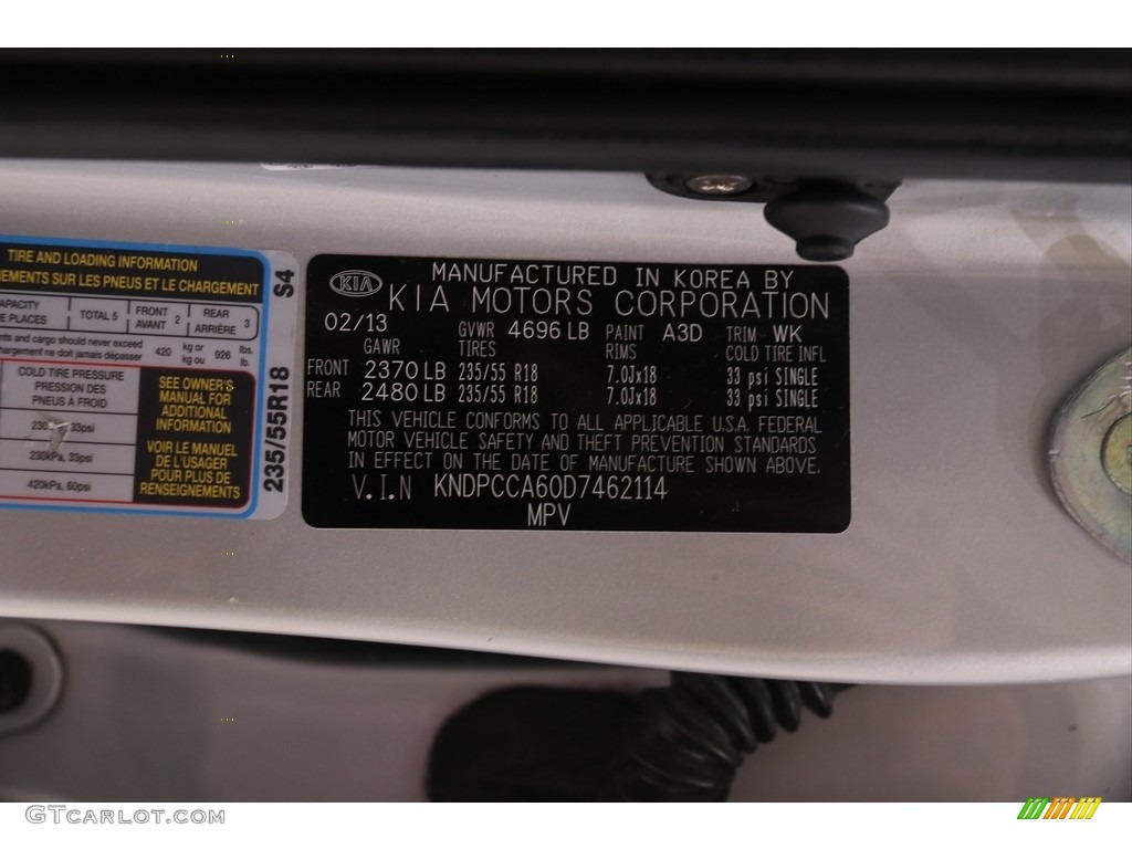 2013 Sportage SX AWD - Bright Silver / Black photo #25