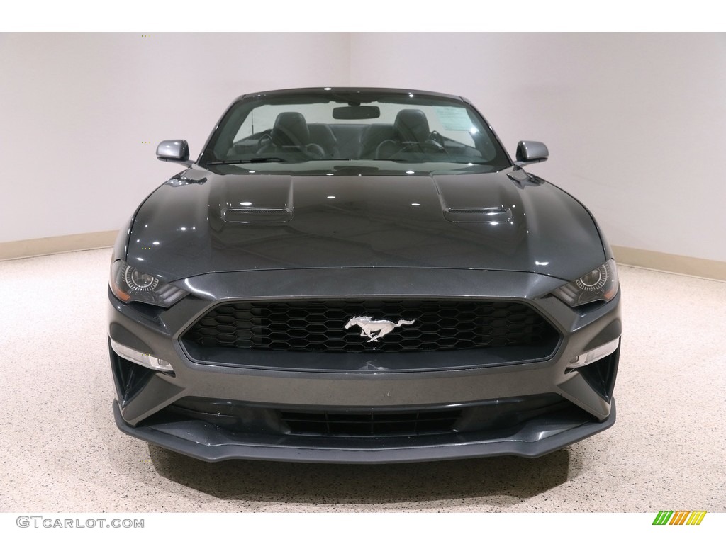 2019 Mustang EcoBoost Premium Convertible - Magnetic / Ebony photo #4