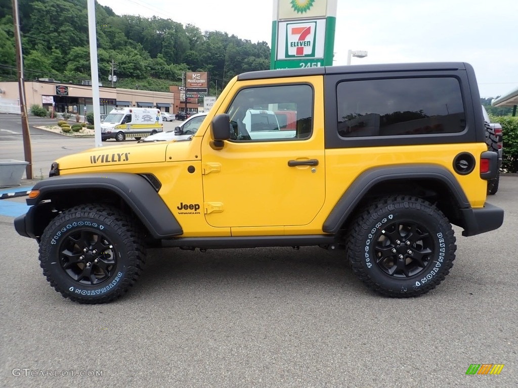2020 Wrangler Willys 4x4 - Hellayella / Black photo #7