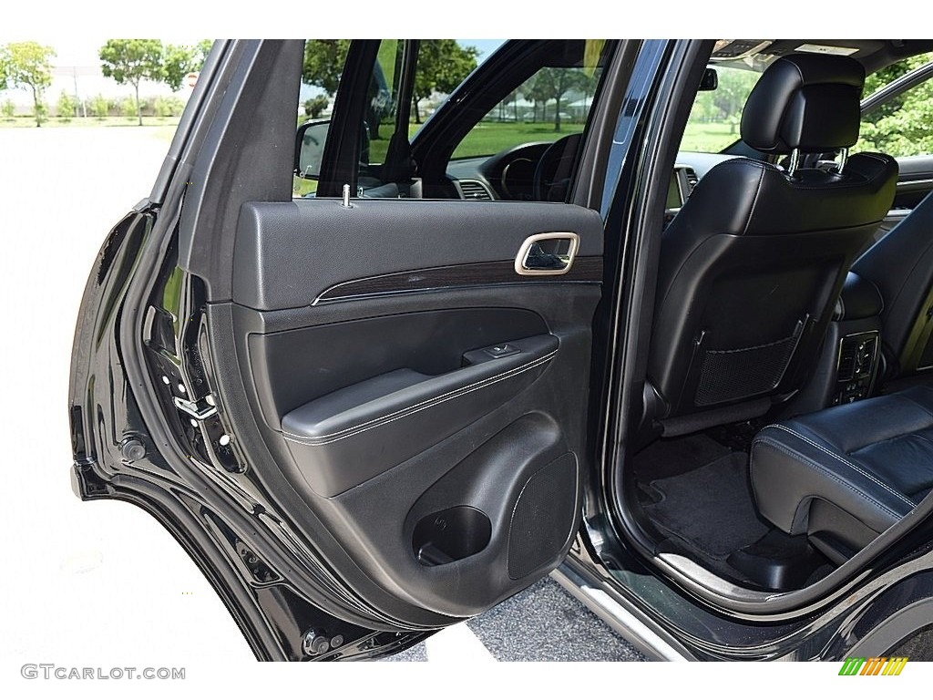 2014 Jeep Grand Cherokee Limited Morocco Black Door Panel Photo #138417349