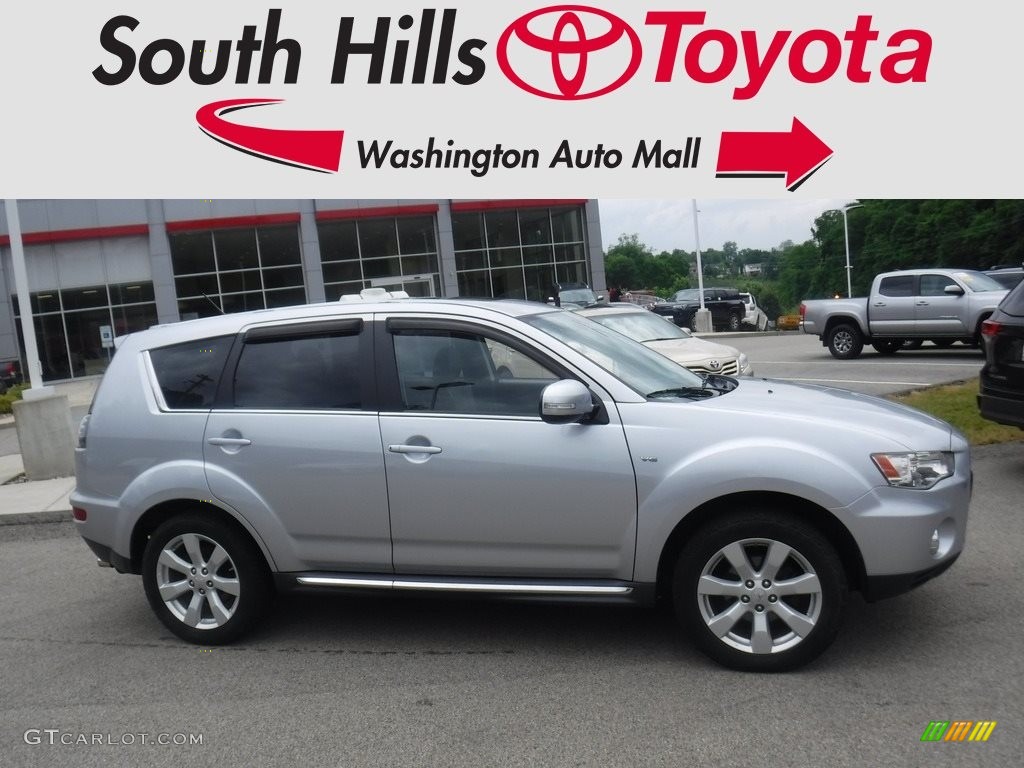 2012 Outlander GT S AWD - Cool Silver Metallic / Black photo #2
