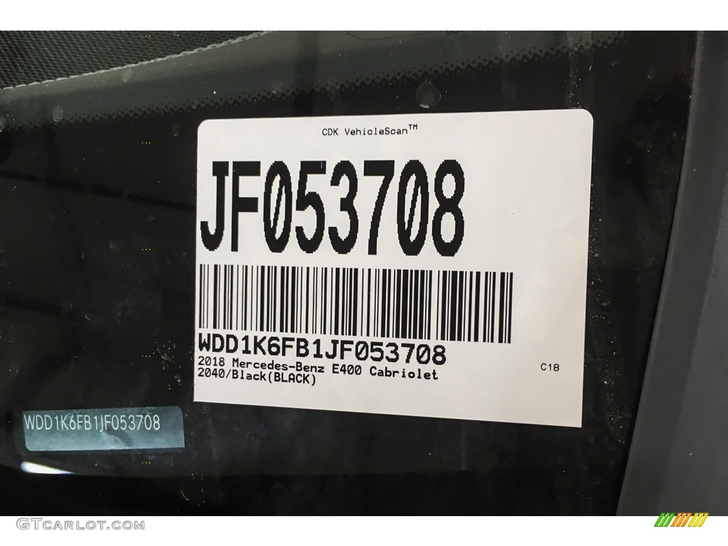 2018 E 400 Convertible - Black / Black photo #11