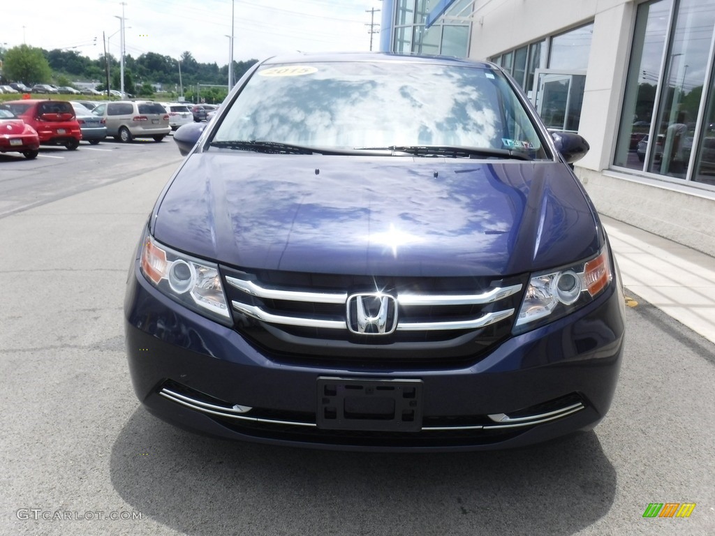 2015 Odyssey EX-L - Obsidian Blue Pearl / Gray photo #4