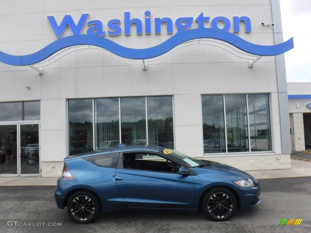 2015 CR-Z EX - North Shore Blue Pearl / Black/Red photo #2