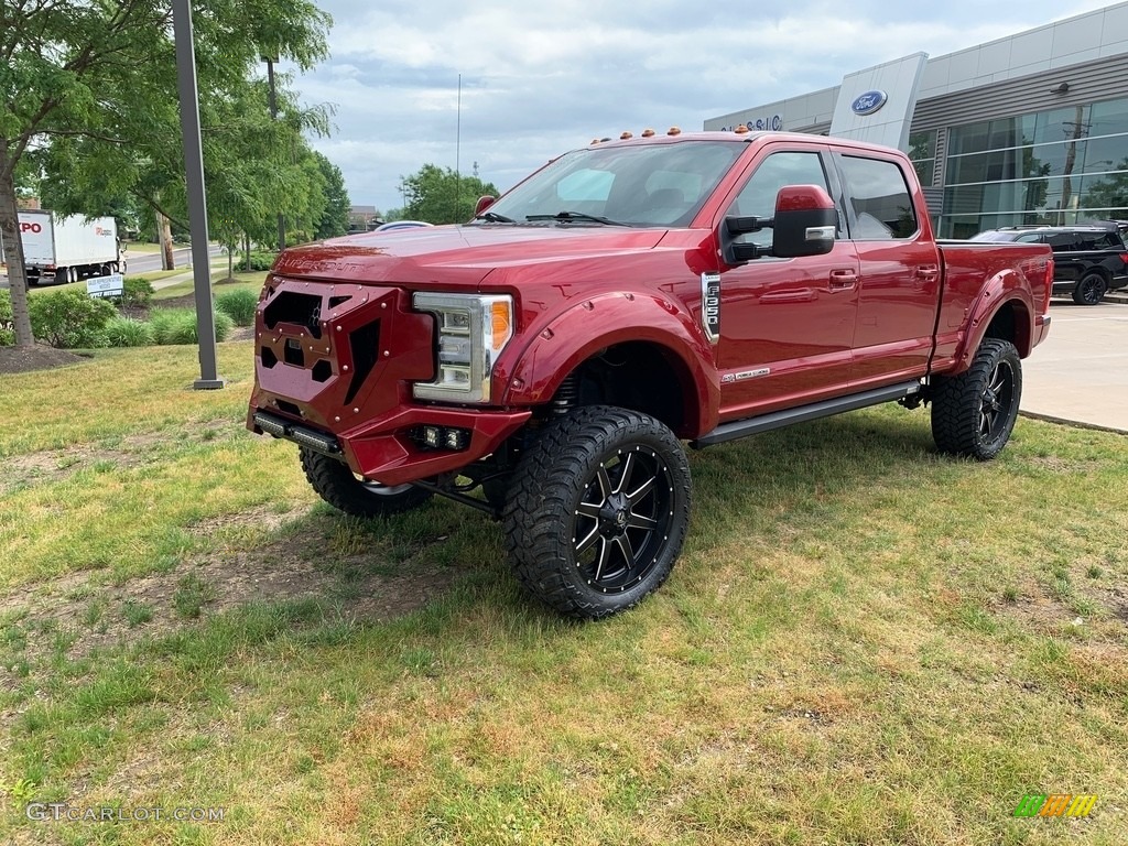 2017 F350 Super Duty Lariat Crew Cab 4x4 - Ruby Red / Black photo #1