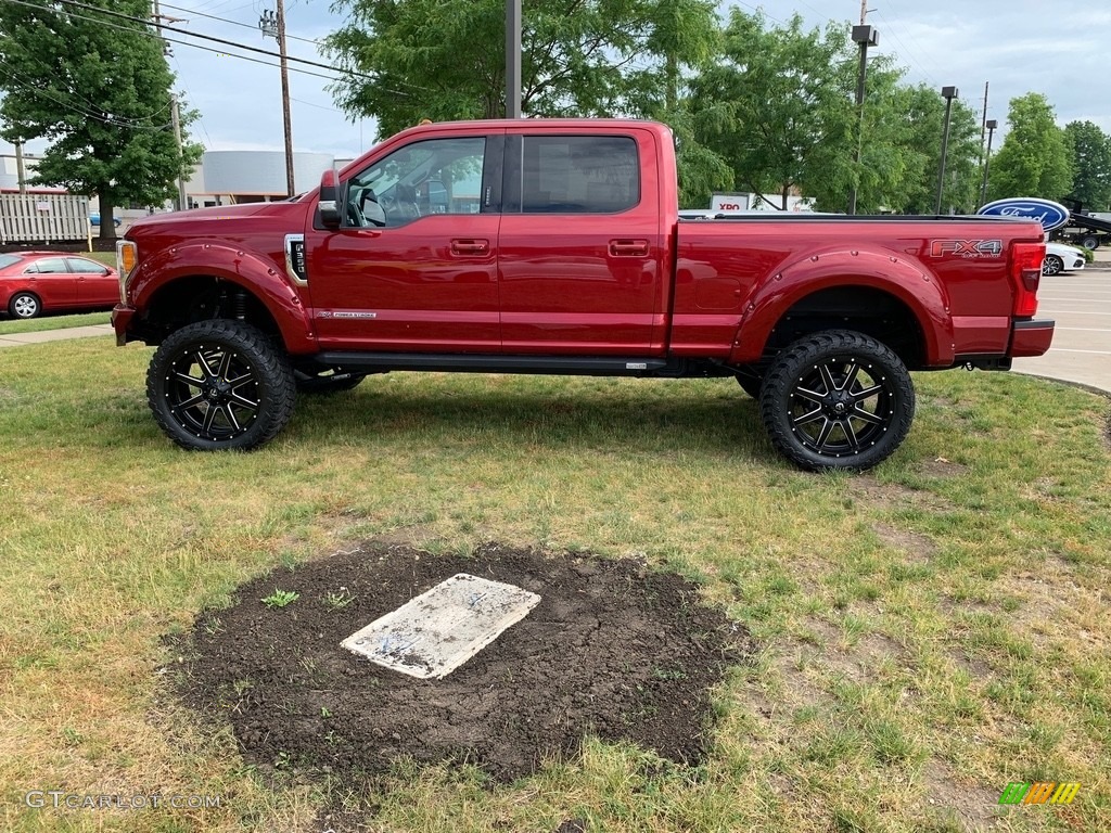 2017 F350 Super Duty Lariat Crew Cab 4x4 - Ruby Red / Black photo #3