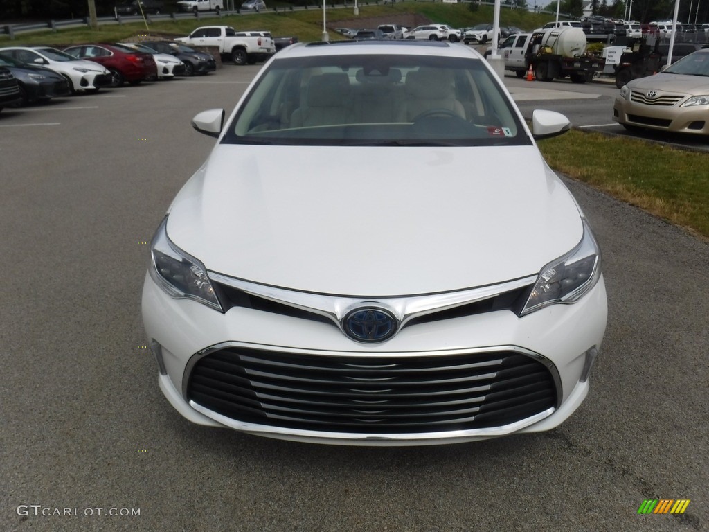 2017 Avalon Hybrid XLE Premium - Blizzard Pearl White / Almond photo #11