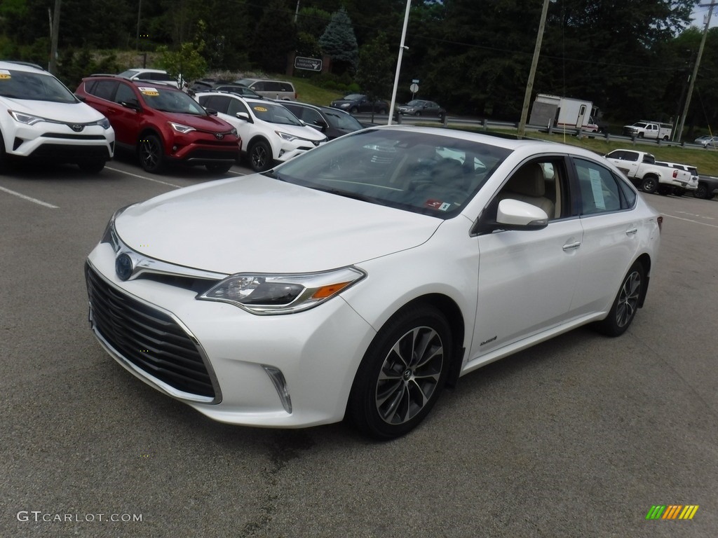 2017 Avalon Hybrid XLE Premium - Blizzard Pearl White / Almond photo #12