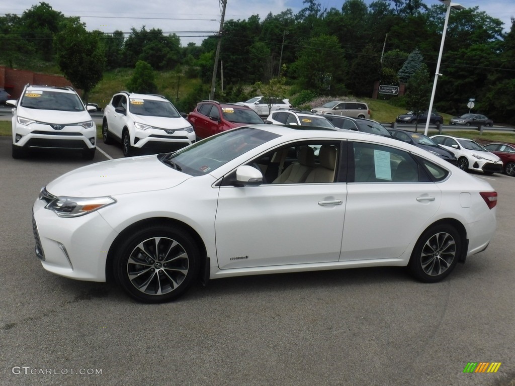 2017 Avalon Hybrid XLE Premium - Blizzard Pearl White / Almond photo #13