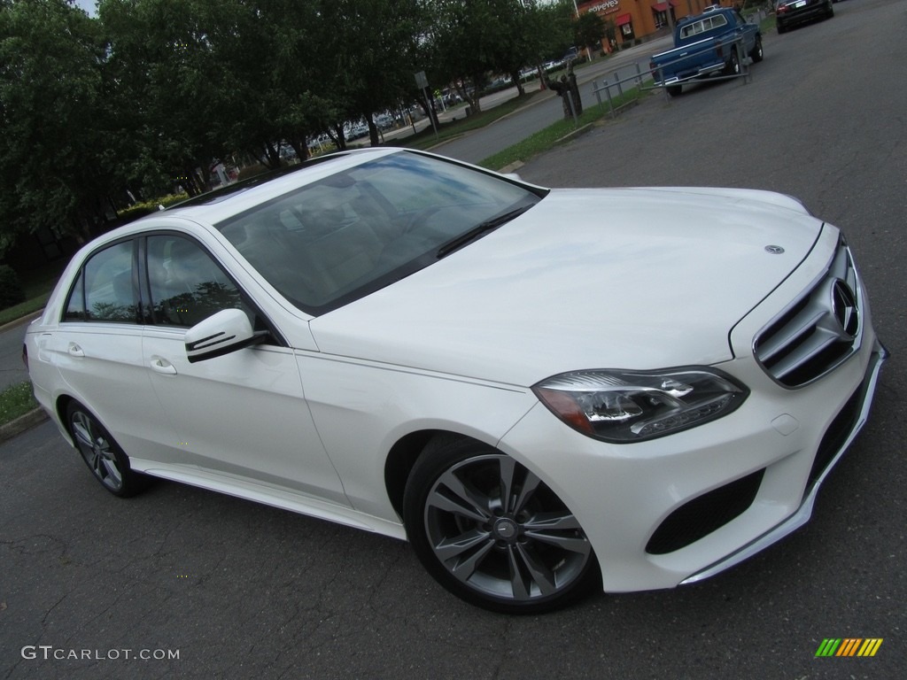 2014 E 350 Sport Sedan - Diamond White Metallic / Silk Beige/Espresso Brown photo #3