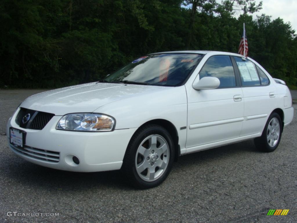 2006 Sentra 1.8 S Special Edition - Cloud White / Charcoal photo #1