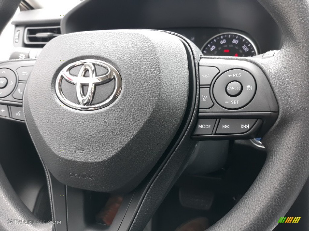 2020 Toyota RAV4 XLE AWD Hybrid Light Gray Steering Wheel Photo #138429134