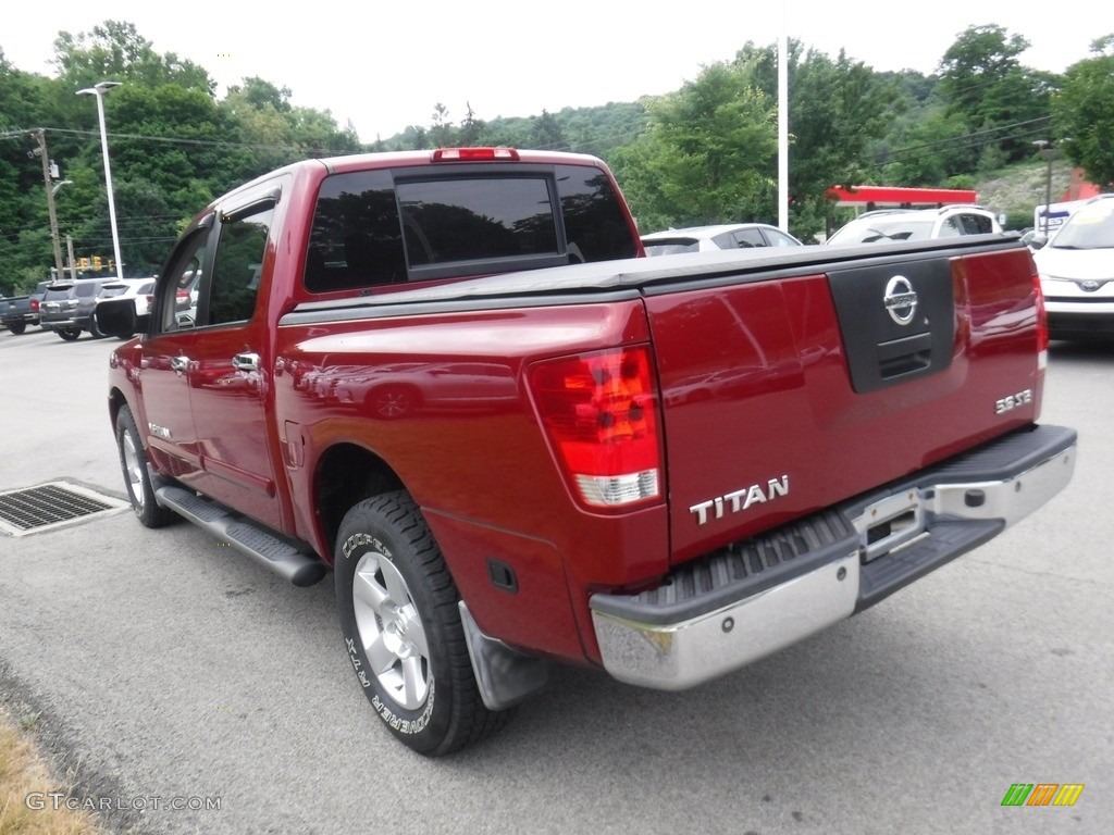 2006 Titan SE Crew Cab 4x4 - Red Alert / Graphite/Titanium photo #15