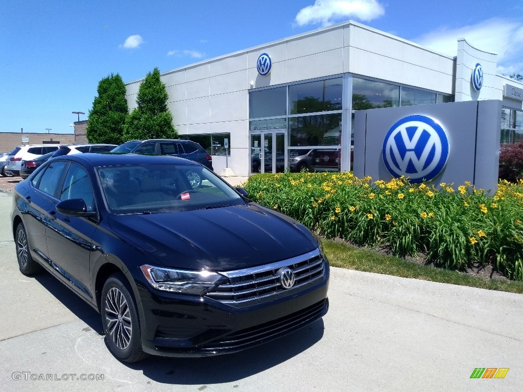 Black 2020 Volkswagen Jetta SE Exterior Photo #138431532