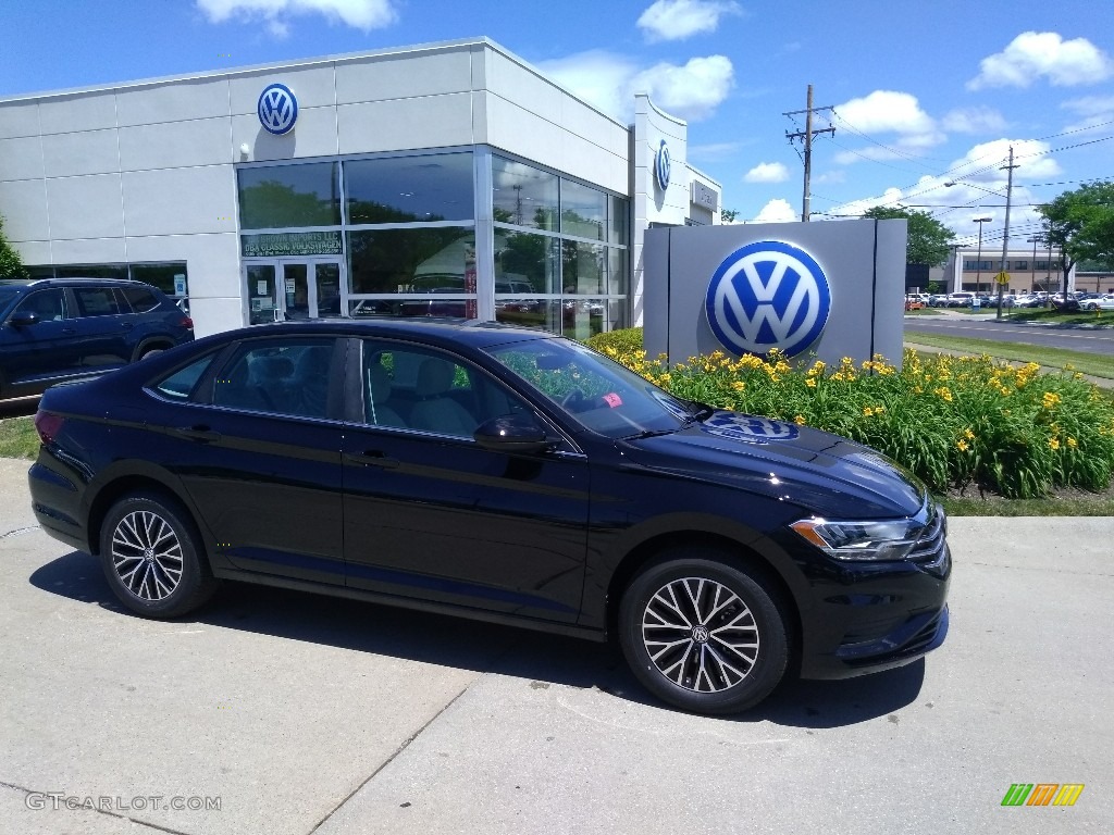 Black 2020 Volkswagen Jetta SE Exterior Photo #138431556