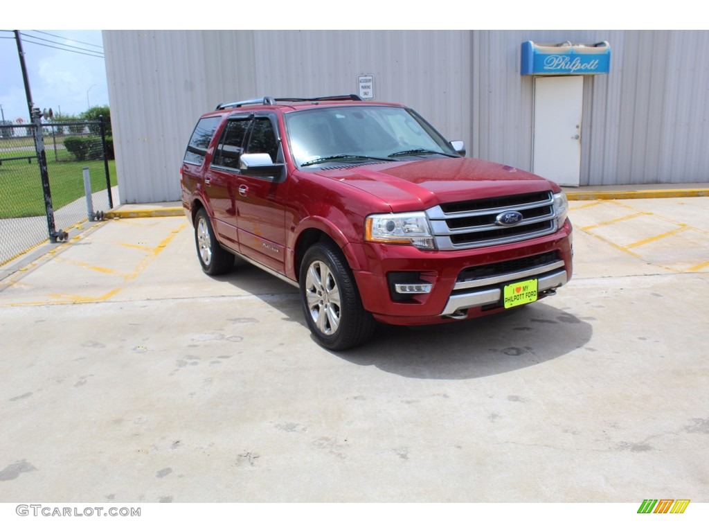 2015 Expedition Platinum 4x4 - Ruby Red Metallic / Ebony photo #2