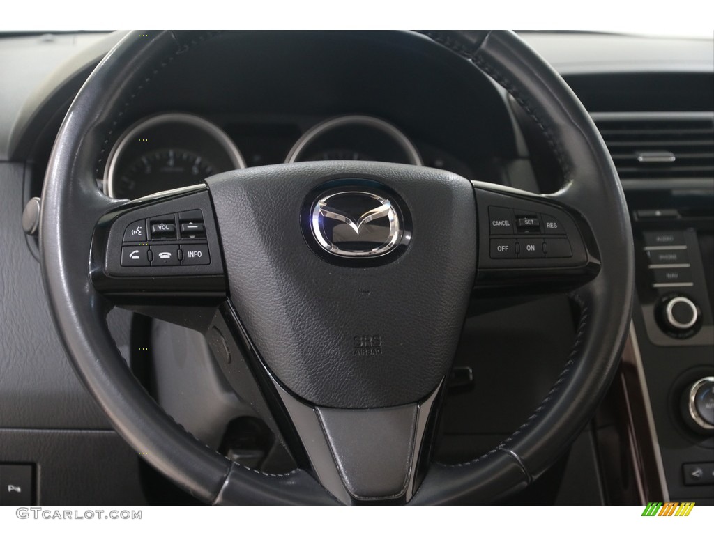2014 Mazda CX-9 Grand Touring AWD Sand Steering Wheel Photo #138435060