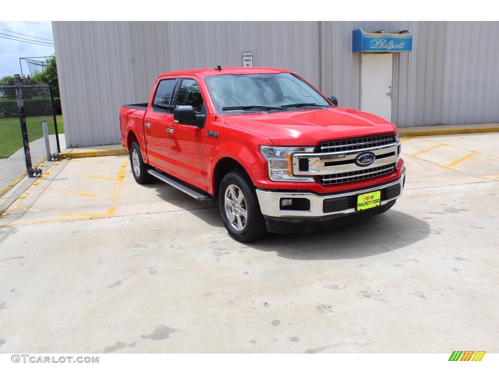 2019 F150 XLT SuperCrew - Race Red / Earth Gray photo #2