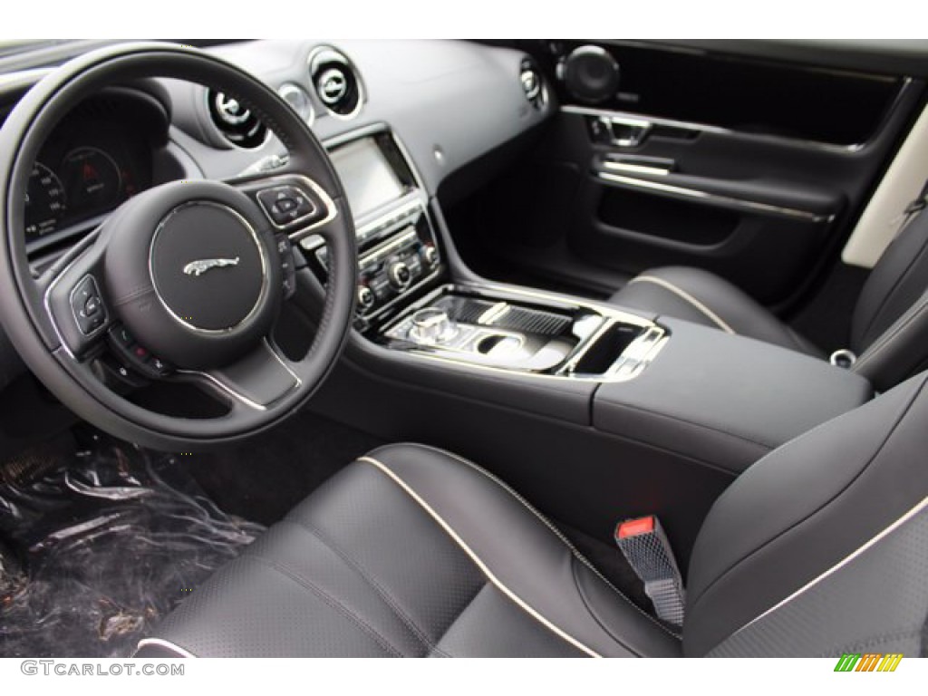 Ebony Interior 2019 Jaguar XJ R-Sport AWD Photo #138436206