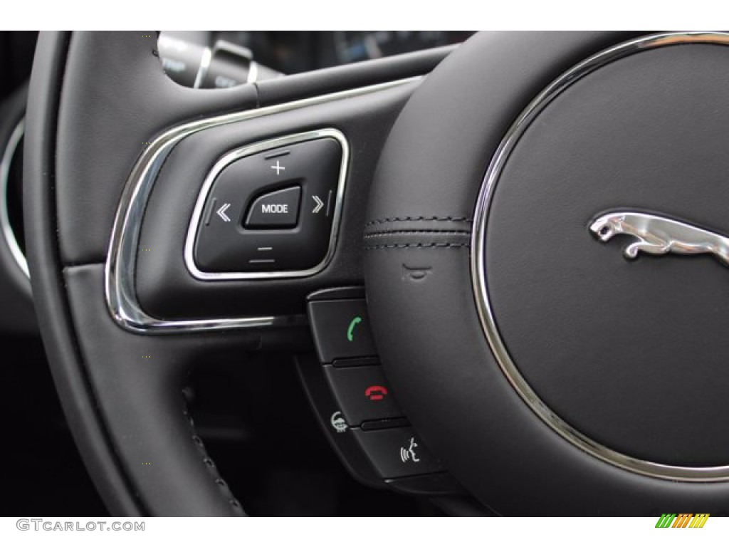 2019 Jaguar XJ R-Sport AWD Ebony Steering Wheel Photo #138436296