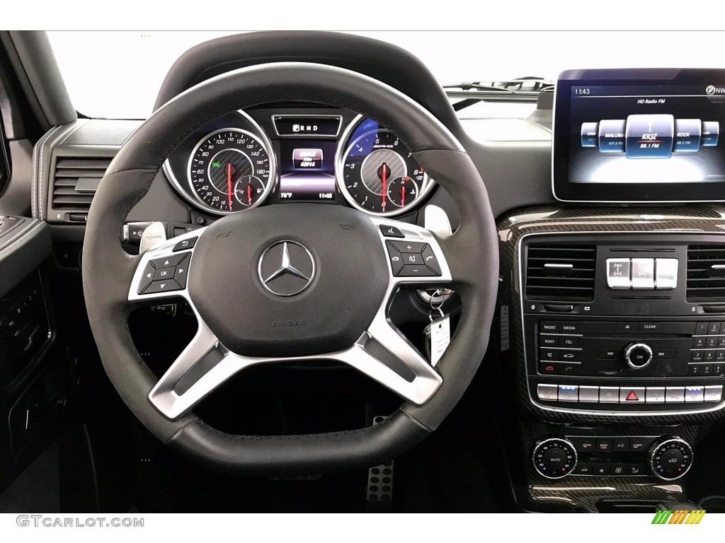 2017 Mercedes-Benz G 63 AMG designo Black Steering Wheel Photo #138436779
