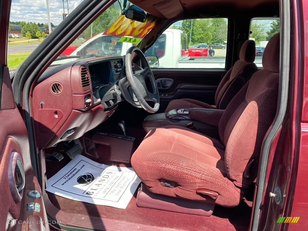 1996 Sierra 1500 SL Extended Cab 4x4 - Dark Hunt Club Red Metallic / Maroon photo #8