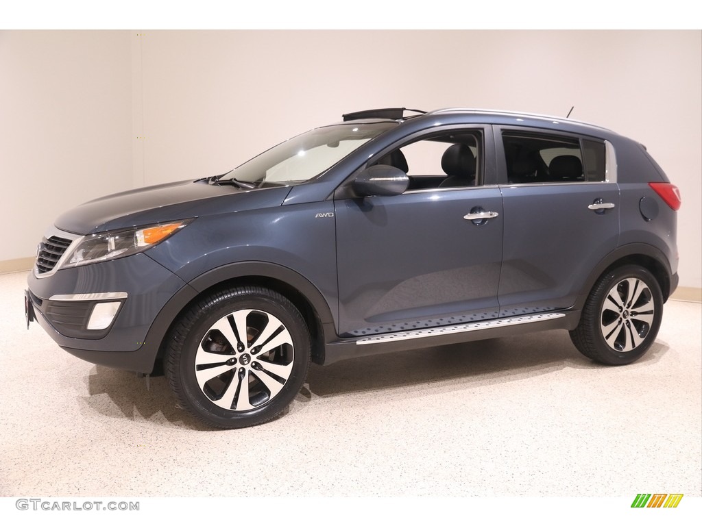 2013 Sportage EX AWD - Twilight Blue / Black photo #3