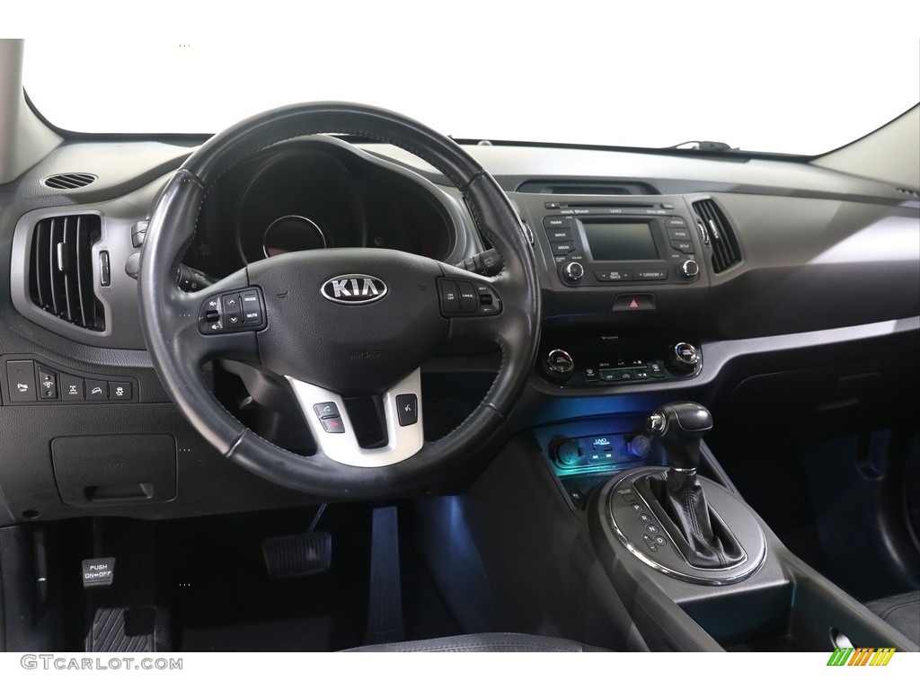 2013 Sportage EX AWD - Twilight Blue / Black photo #6