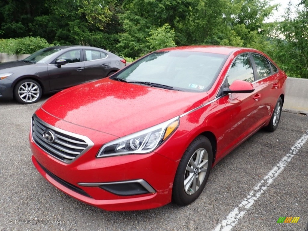 2017 Sonata SE - Scarlet Red / Gray photo #1