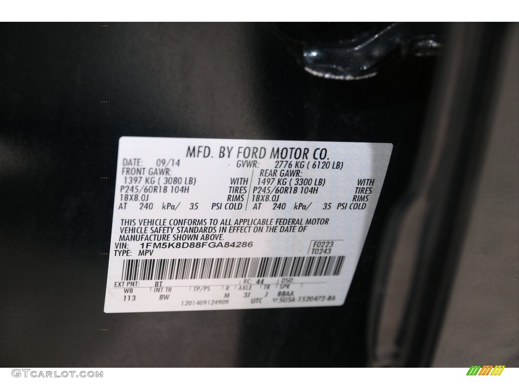 2015 Explorer XLT 4WD - Dark Side / Charcoal Black photo #32