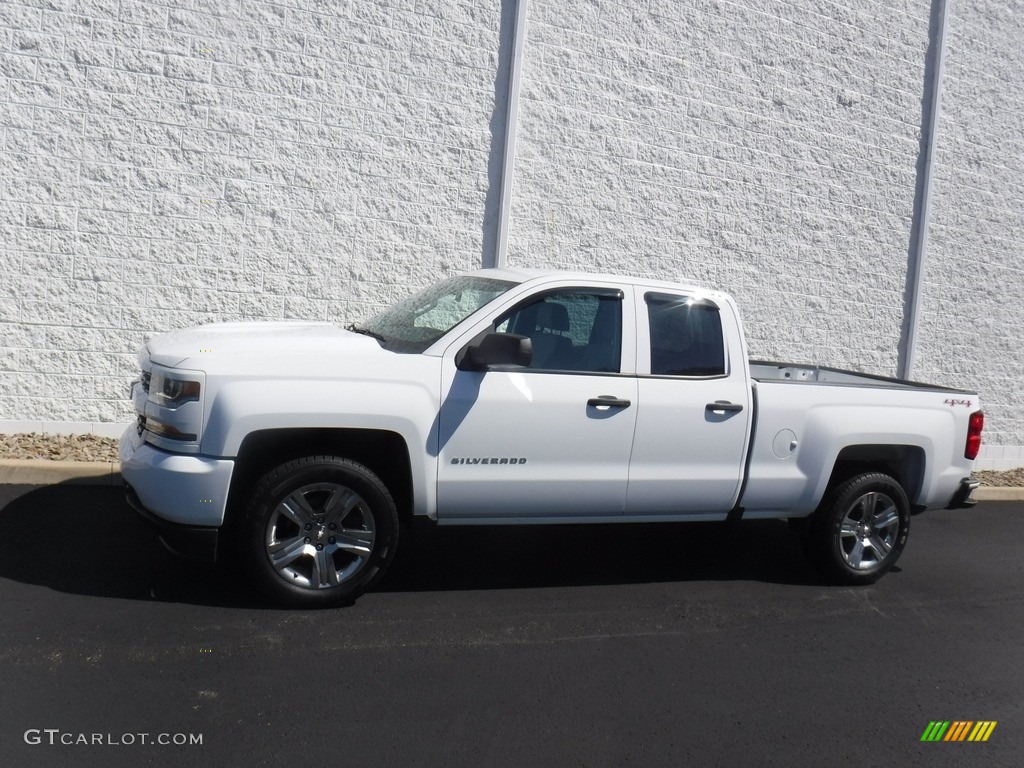 2017 Silverado 1500 Custom Double Cab 4x4 - Summit White / Dark Ash/Jet Black photo #2