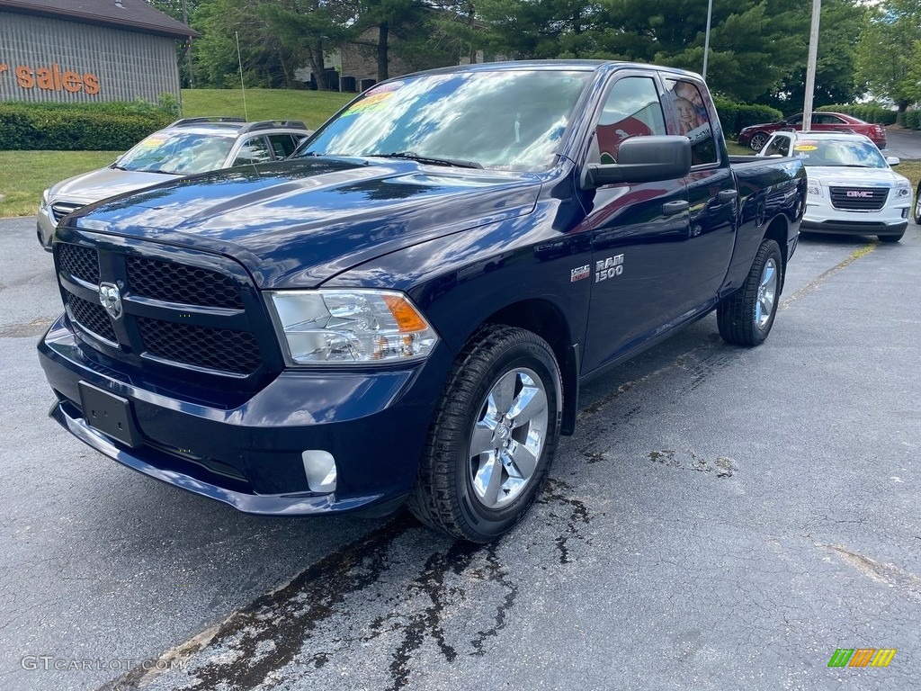 2014 1500 Express Quad Cab 4x4 - True Blue Pearl Coat / Black/Diesel Gray photo #2