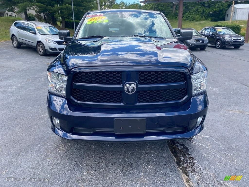 2014 1500 Express Quad Cab 4x4 - True Blue Pearl Coat / Black/Diesel Gray photo #3