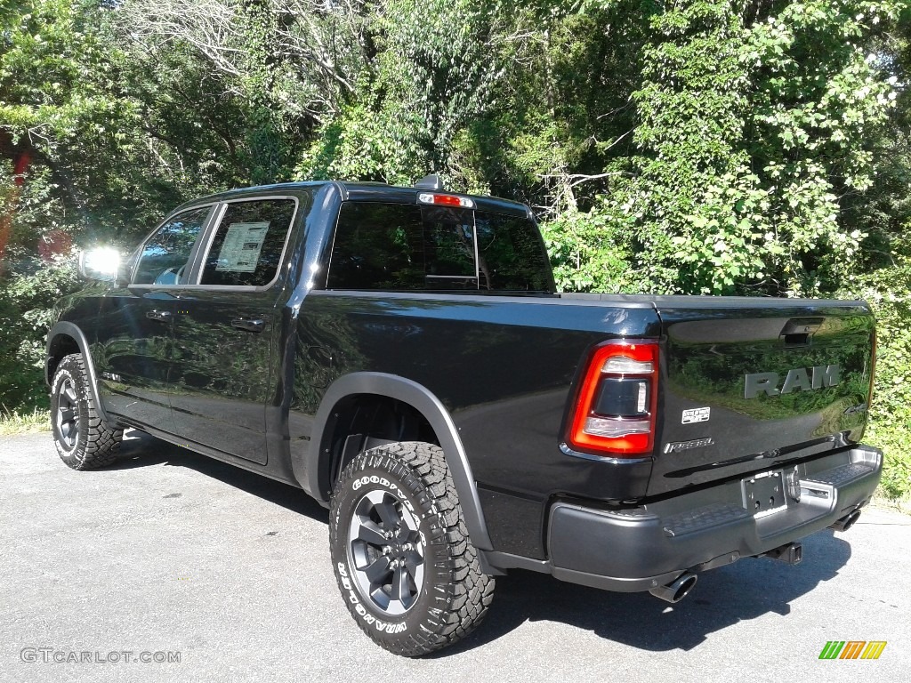 2020 1500 Rebel Crew Cab 4x4 - Diamond Black Crystal Pearl / Red/Black photo #9