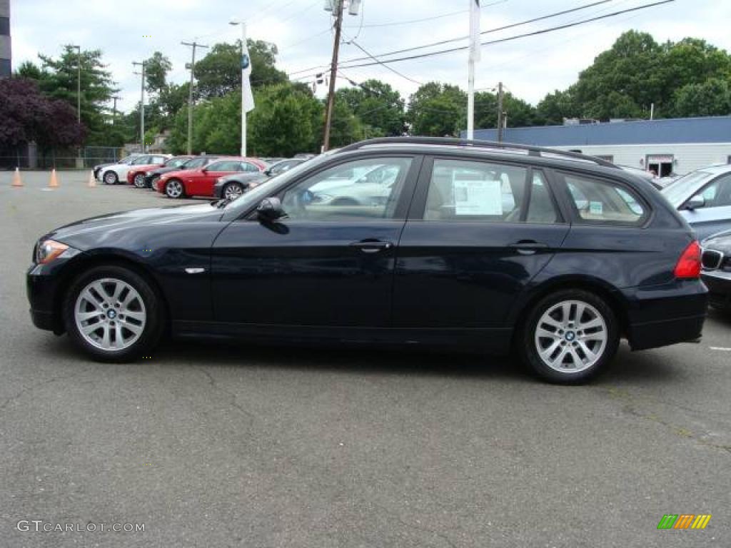2007 3 Series 328xi Wagon - Monaco Blue Metallic / Beige photo #5