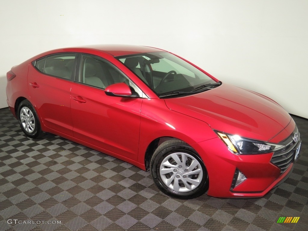 2019 Elantra SE - Scarlet Red / Gray photo #2