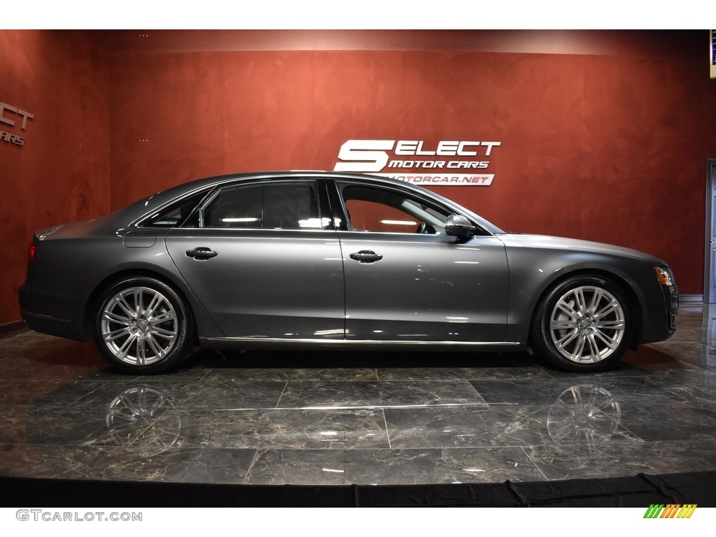 2015 A8 L 4.0T quattro - Monsoon Gray Metallic / Black photo #4