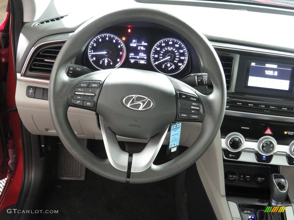 2019 Elantra SE - Scarlet Red / Gray photo #29