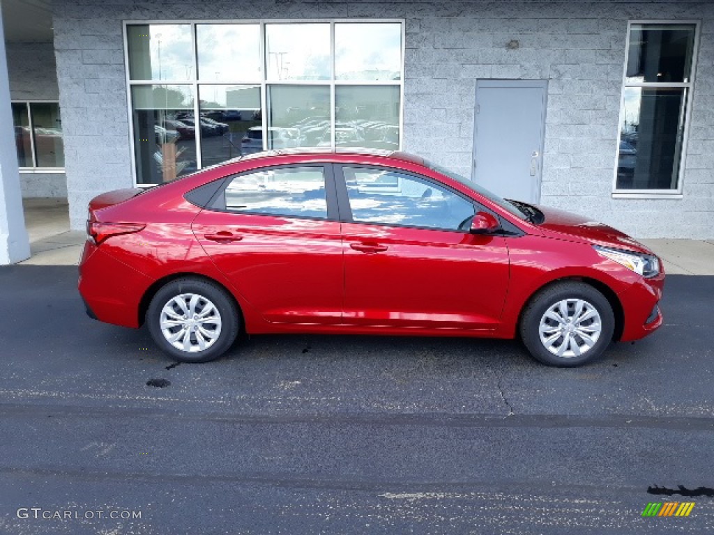 Pomegranate Red 2020 Hyundai Accent SE Exterior Photo #138454364