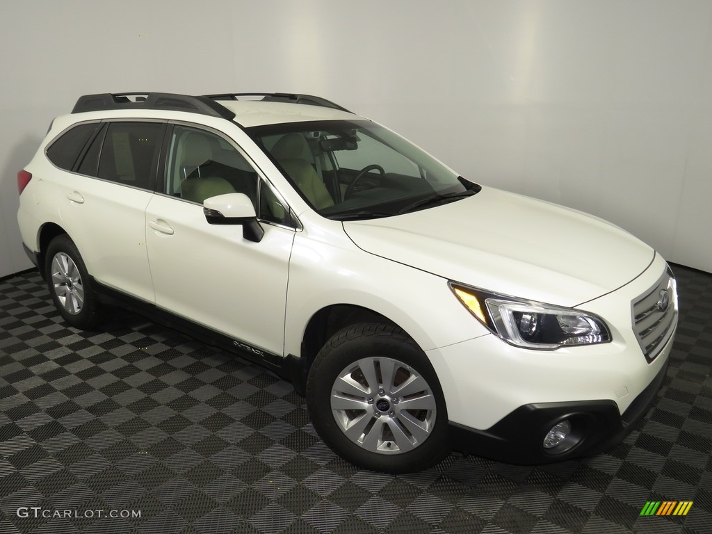 2017 Outback 2.5i Premium - Crystal White Pearl / Warm Ivory photo #2